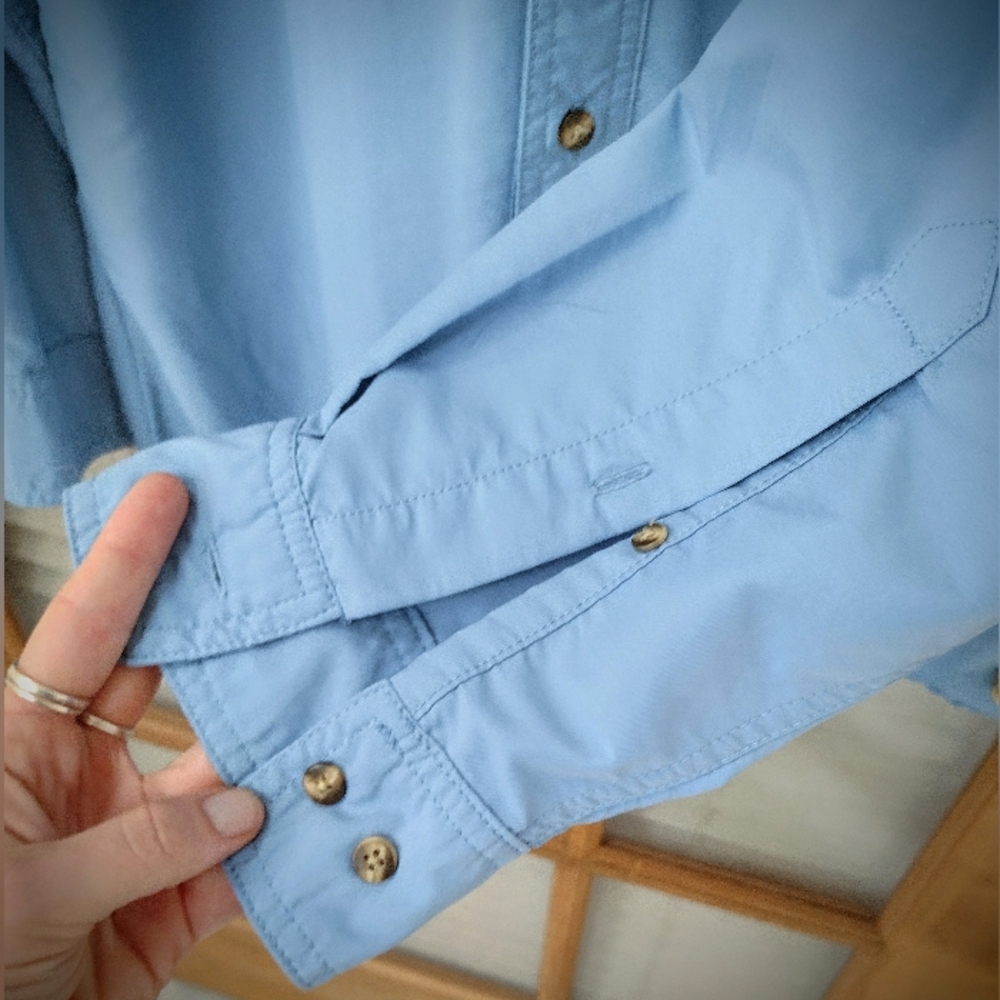 L.L. Bean M's Large Blue Tropicwear LS Sun Shirt Old Version Pre-2020, Brand New - Picture 7 of 12